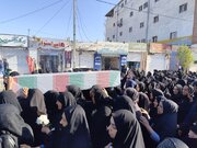 تشییع پیکر مطهر شهدای گمنام در جیرفت