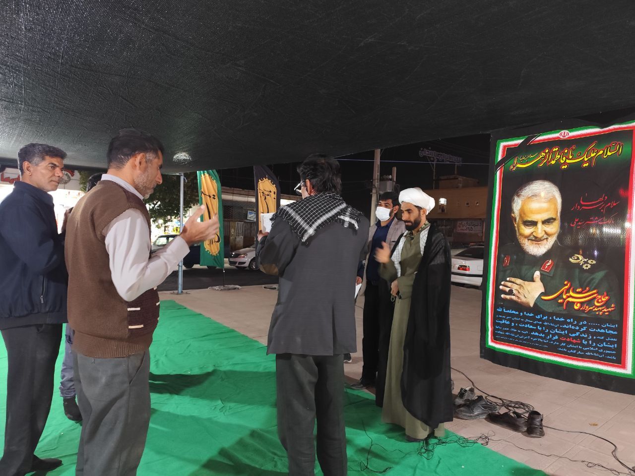 خیمه عزای مادر سادات در جیرفت برپا شد