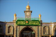 آذین بندی حرم امام حسین(ع) به مناسبت میلاد حضرت زهرا(س)