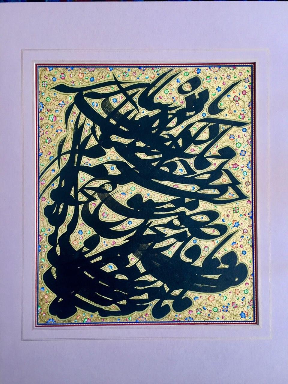 سیاه مشق های «حجت امانی» در قالب نستعلیق و تعلیق به نمایش درآمد