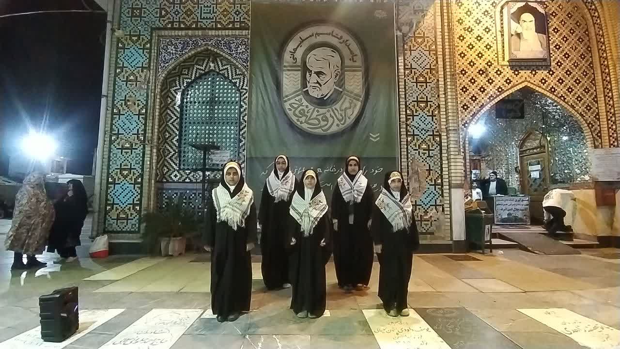 کاروان سرود دختران حاج قاسم در آستانه اشرفیه