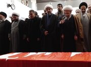 پیکر حجت الاسلام والمسلمین سقای بی‌ریا در قم تشییع شد