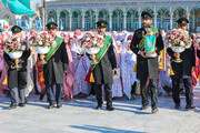 جشن تکلیف ۲۳۰۰ دختر قمی در ایام نیمه شعبان در مسجد مقدس جمکران