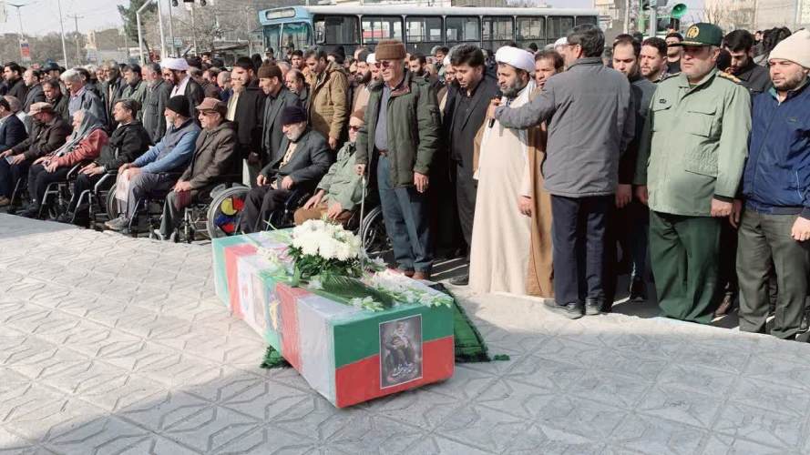 پیکر جانباز شهید "یوسف یوسفی آزاد" در شیروان تشییع شد