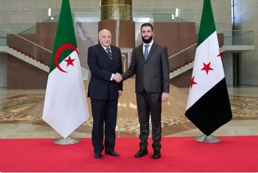 دیدار الشرع با وزیر خارجه الجزایر در دمشق