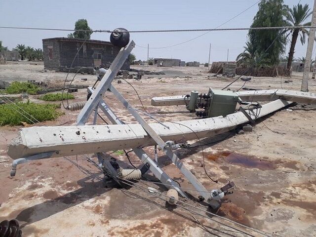 خسارت ۱۰۰ میلیاردی تندباد و سیلاب به شبکه برق میناب