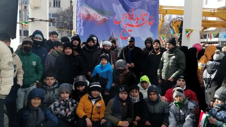 حماسه بچه‌های مسجد در راهپیمایی ۲۲ بهمن/ حضور از جنس فرهنگ و هنر