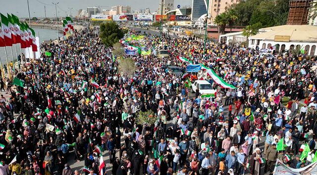 سنگ تمام هرمزگانی ها در جشن چلّه انقلاب/همه دوباره آمدند