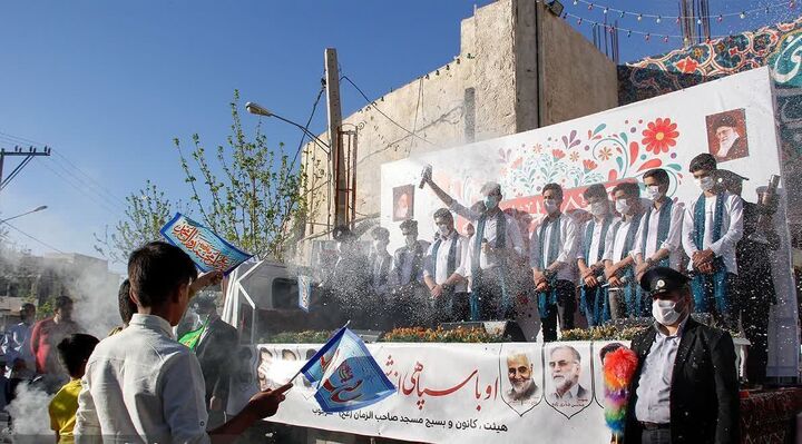 مشهد مهدوی با مشارکت بچه‌های مسجدی‌