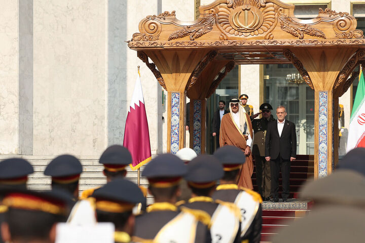 استقبال رسمی دکتر پزشکیان از امیر قطر