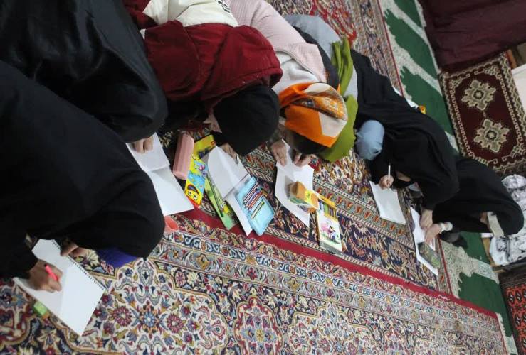 قرار همدلی در دومین جلسه آموزش نقاشی صعود در مسجد صاحب الزمان(عج) بجنورد