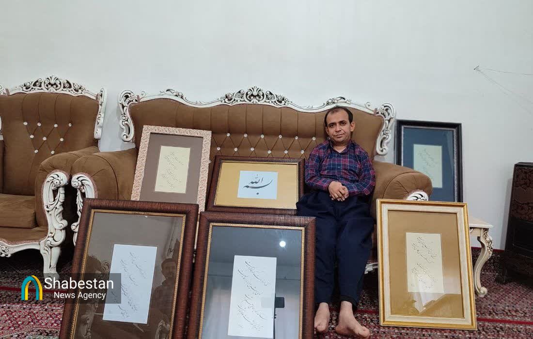 کتابت قرآن کریم با دستهای توانای، توانخواه مریوانی