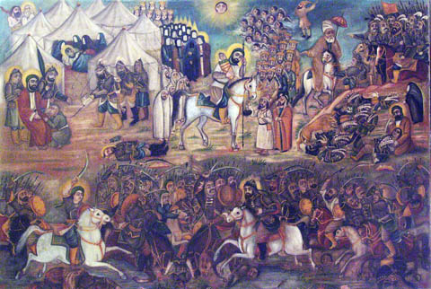 پردههای نقاشی قهوهخانهای؛ نمایش جلوههایی از دلاوری و عدالت حضرت علی(ع)