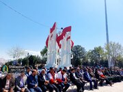 استقبال از روز جمهوری اسلامی با آئین اهتزاز پرچم در کرمان