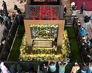 حضور گسترده مردم در اولین روز عید فطر بر مزار شهید «سید حسن نصرالله» +عکس