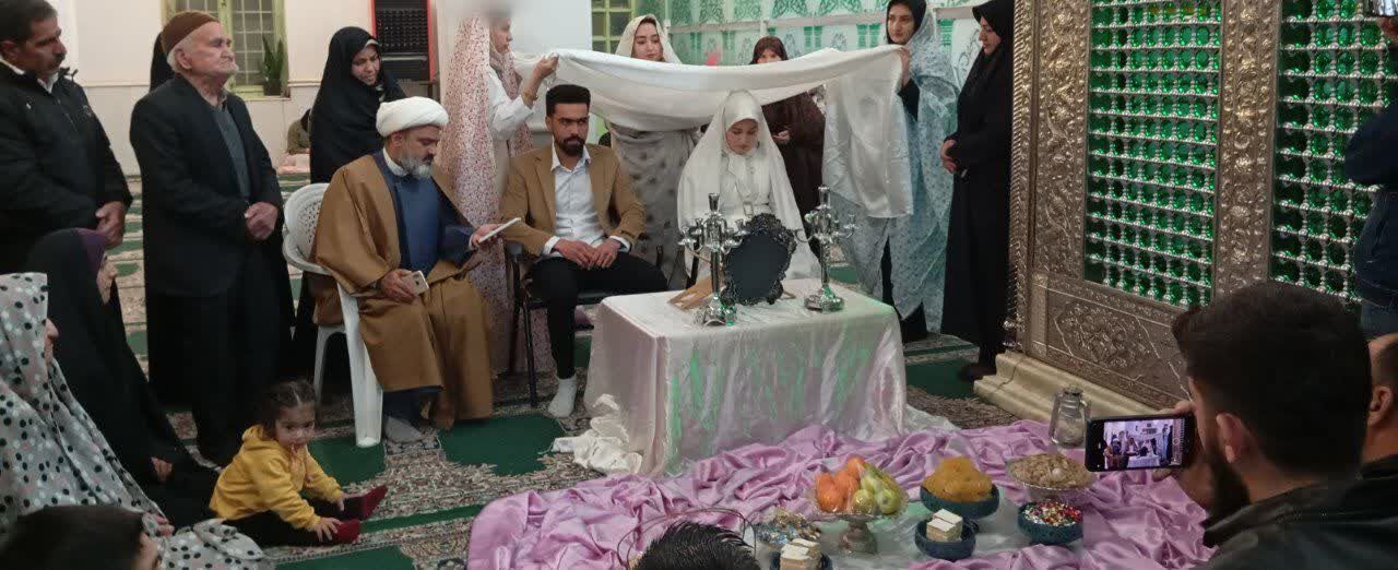 آغاز زندگی مشترک زوج جوان در امام زاده سید محمد علوی(ع)  