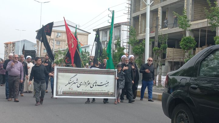 دسته آرایی روز شهادت امام‌ صادق(ع) در سنگر