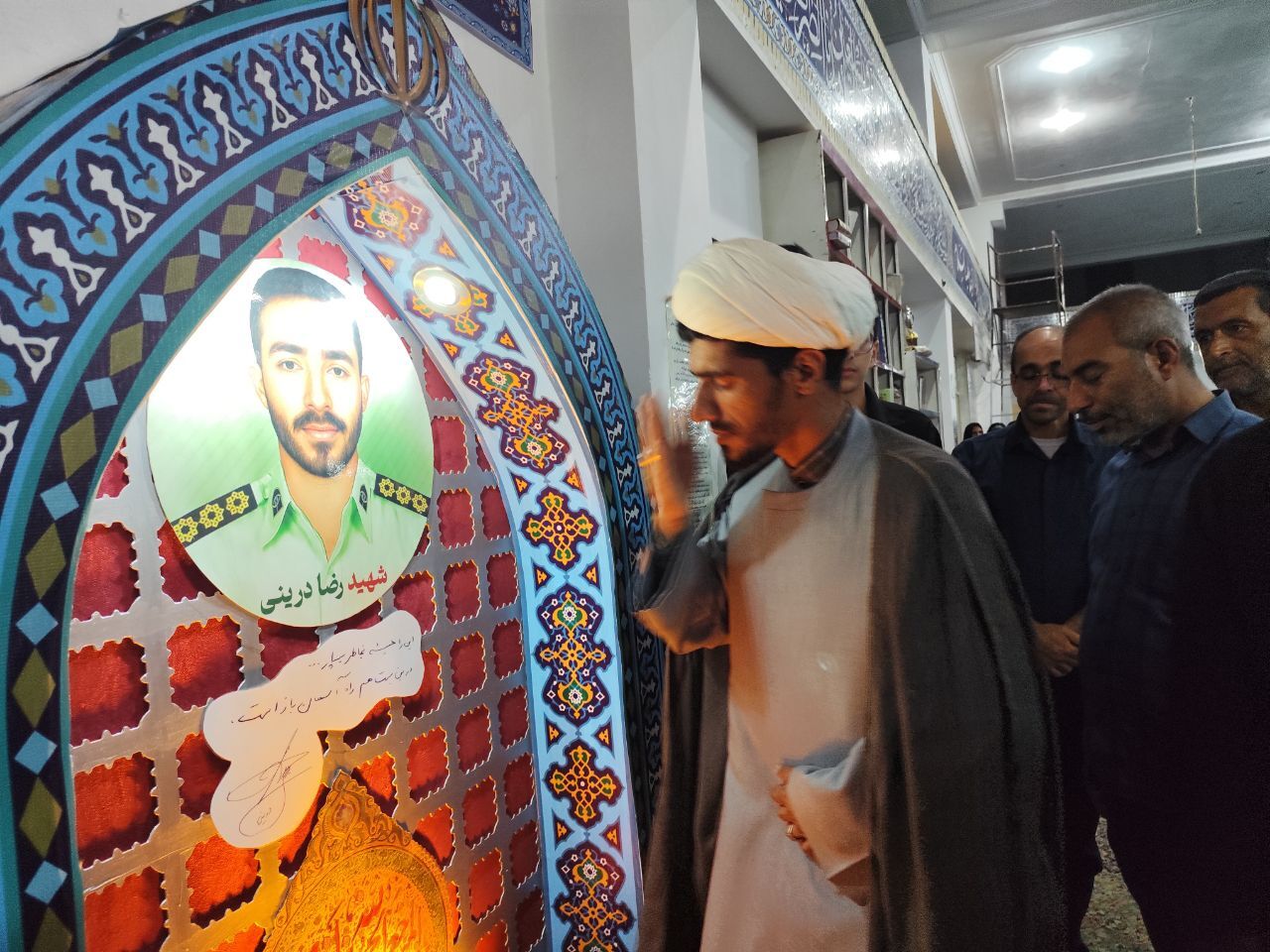 رونمایی از یادمان شهید «رضا درینی» شهید مدافع امنیت