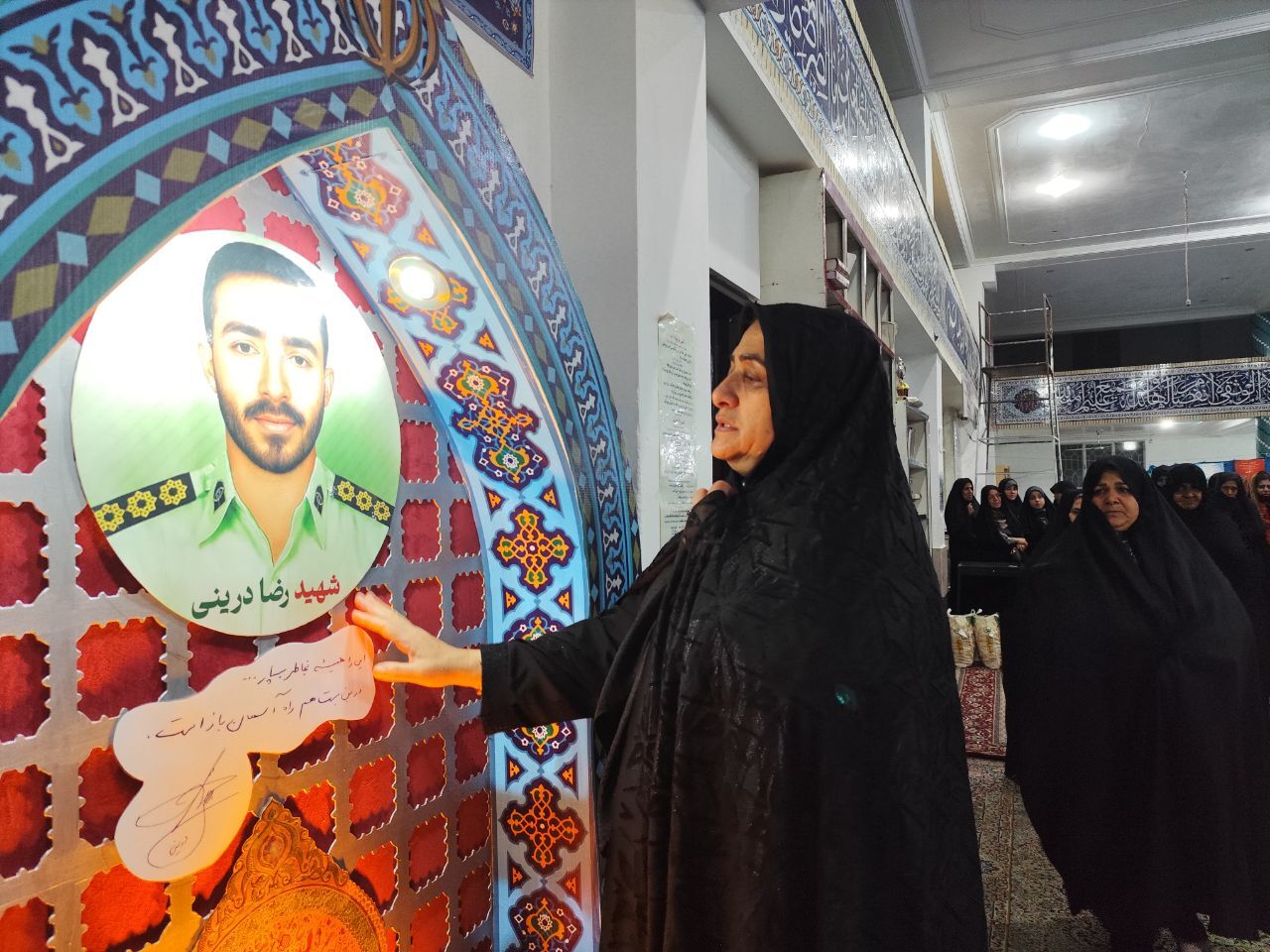 رونمایی از یادمان شهید «رضا درینی» شهید مدافع امنیت