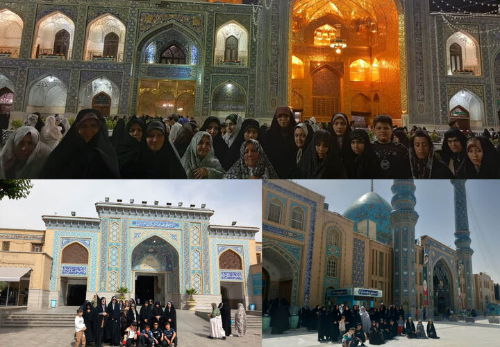 دختران کانون فرهنگی هنری مصلحون به اردوی زیارتی مشهد مقدس رفتند