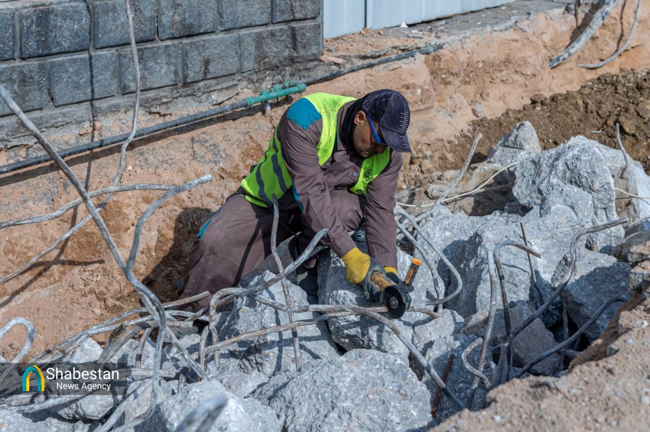 کار پروژه سرداب صحن باب القبله در آستان حضرت عباس(ع) ادامه دارد+ عکس