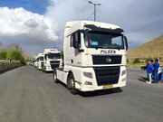 همدلی کامیون‌داران توره با مردم بندرعباس؛ از قلب ایران تا کرانه خلیج‌فارس  