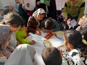 میدان‌داری نوجوانان مسجدی در جشن‌های دهه کرامت خوی