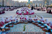 جلسه قرآن ۵ هزار نفری نونهالان مشهدی در حرم رضوی