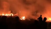 صهیونیست‌ها، چادرهای آوارگان را در خان یونس به آتش کشیدند