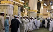 حضور میلیونی زائران در مسجدالنبی(ص) و اقامه نماز در روضه شریفه
