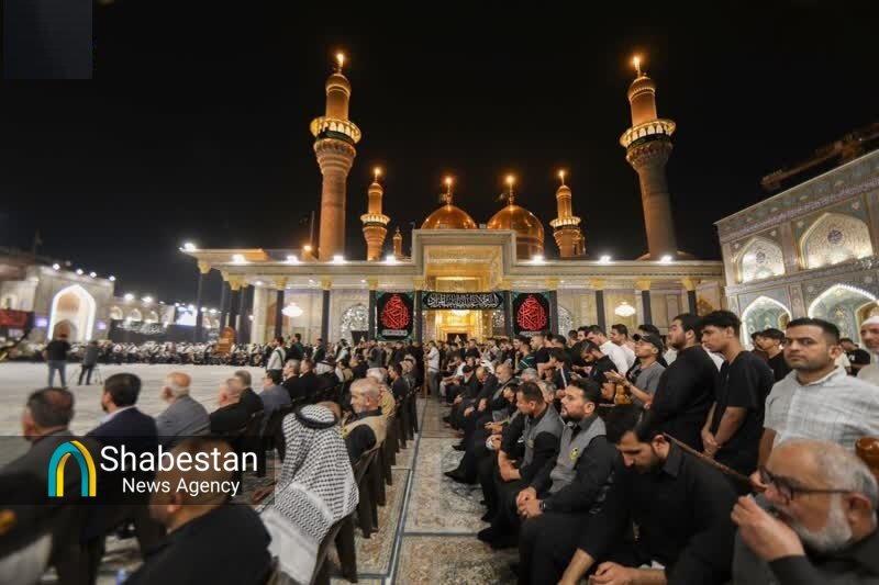 پرچم گنبد حرم مقدس امامین کاظمین(ع) رنگ عزا گرفت+ عکس و فیلم