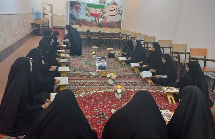 راه اندازی پویش چله خدمت به نیت شهید جمهور در یک کانون مسجدی