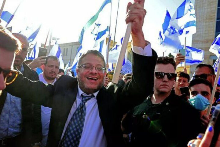 باب العمود مسجدالاقصی؛ برگزاری راهپیمایی پرچم توسط صهیونیست‌ها|