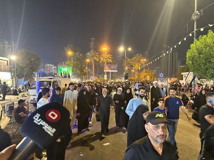 حضور گسترده عزاداران سوگوار شهادت امام جواد(ع) در کاظمین