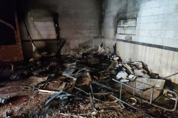 درخواست کمک به بازسازی مسجدی که در آتش سوزی سوخت+ تصاویر