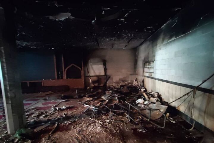 درخواست کمک به بازسازی مسجدی که در آتش سوزی سوخت+ تصاویر