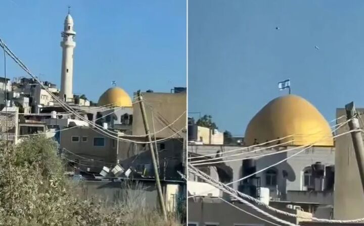 کمپین گسترده محکومیت برافراشتن پرچم اشغالگران بر فراز مسجدی در طولکرم