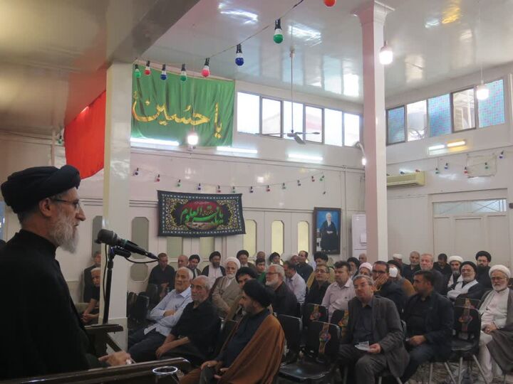 مراسم سوگواری شهادت امام باقر(ع) در حسینیه دفتر آیت الله فاضل لنکرانی برگزارشد