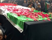 پیکر جانباز شهید علی زیبنده گرجی در بهشهر تشییع شد