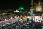 آیین عزاداری شب سوم مسلمیه در حرم حضرت عبدالعظیم(ع)