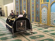 آیین تشییع پیکر حضرت آیت‌الله «محمد حجتی هرسینی» در کرمانشاه