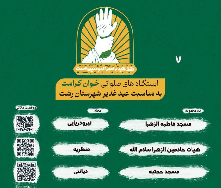 برپایی ایستگاه‌های «خوان کرامت» در محلات شهر رشت 