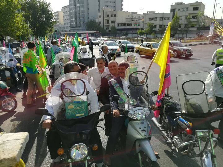 شادپیمایی موتورسواران علوی در تهران همزمان با عید غدیر