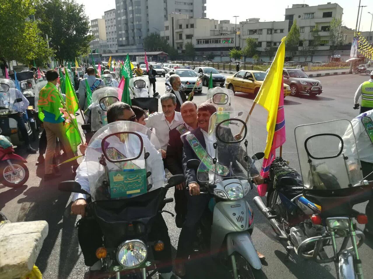 شادپیمایی موتورسواران علوی در تهران همزمان با عید غدیر
