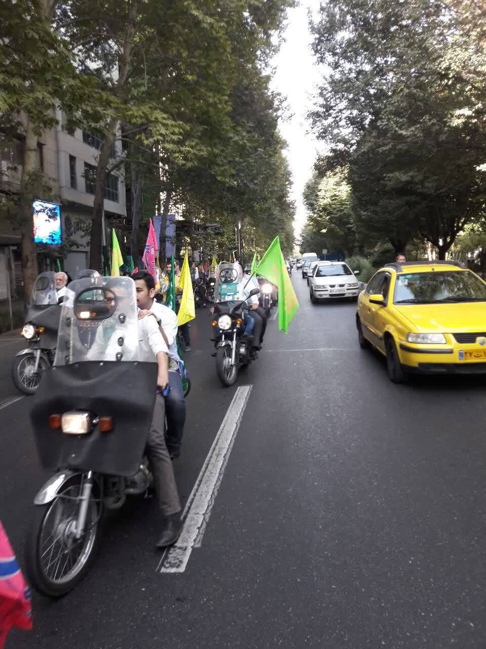 شادپیمایی موتورسواران علوی در تهران همزمان با عید غدیر