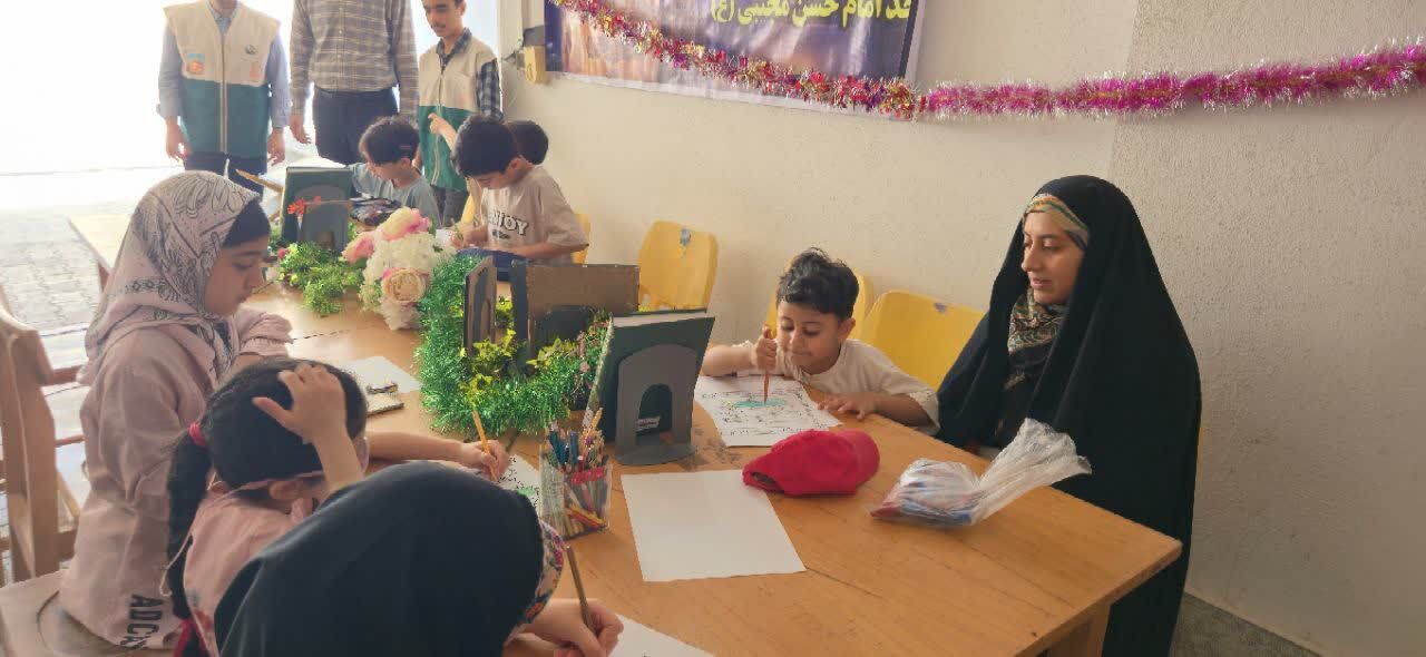 خادمیاران رضوی بهشهر و برپایی ایستگاه نقاشی و روایت غدیر در دهه ولایت