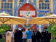 شعارهای حماسی و ضداستکباری در جوار مزار حاج قاسم