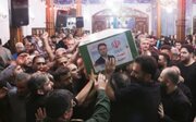 وداع آملی‌ها با پیکر شهید دکتر مجید تجن جاری