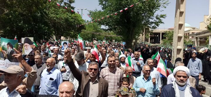 فریاد مرگ بر اسرائیل در شهرکرد