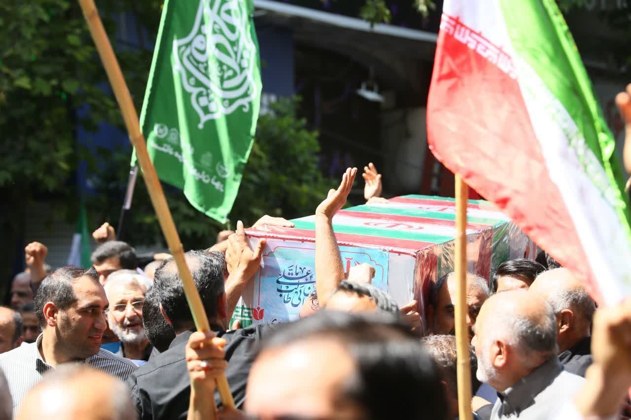 تشییع باشکوه شهدای جنایت رژیم صهیونیستی در ساری